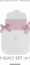 Load image into Gallery viewer, Uzturee Pink and White Multi Positions Pram Quilt