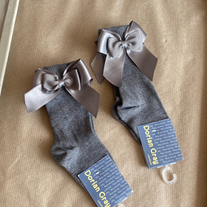 Dorian gray double bow socks