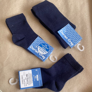 Dorian gray navy blue ankle socks
