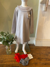 Load image into Gallery viewer, Granlie girls grey dress age 6 yes