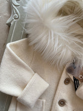 Load image into Gallery viewer, Marae cream coat with faux fur hood