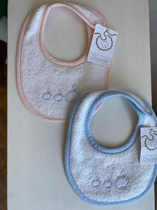 Coccode pink and blue bibs