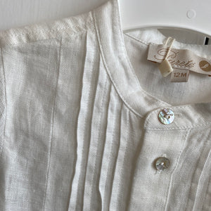 Purete boys luxury linen shirt and short set