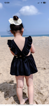 Load image into Gallery viewer, Bamboo baby black cross over back dress