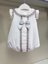Load image into Gallery viewer, Star collection grey romper with lace