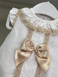 Star collection gold and cream romper