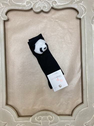 Meia pata black panda knee socks