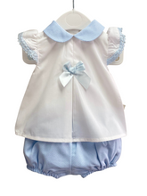 Load image into Gallery viewer, Star Collection Girls Blue Two Piece Bloomers Set